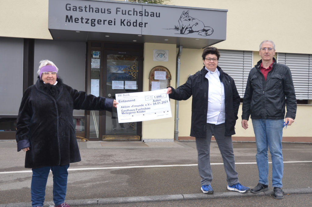 Spende von Gasthaus Fuchsbau & Metzgerei Köder in Wasseralfingen