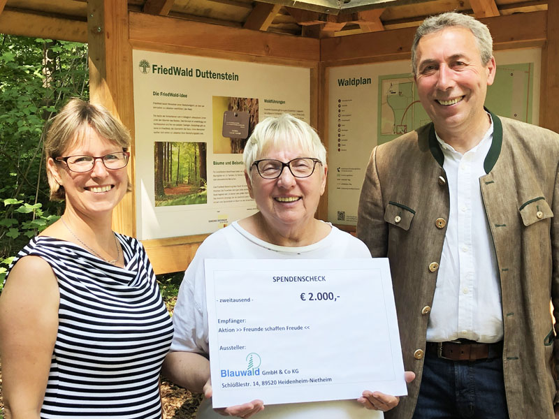 Blauwald GmbH unterstützt die »Freunde«